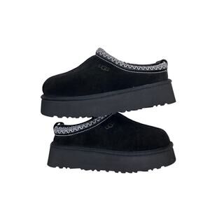 UGG Tasman II Slippers Men’s 7 Black Fuzzy Comfy